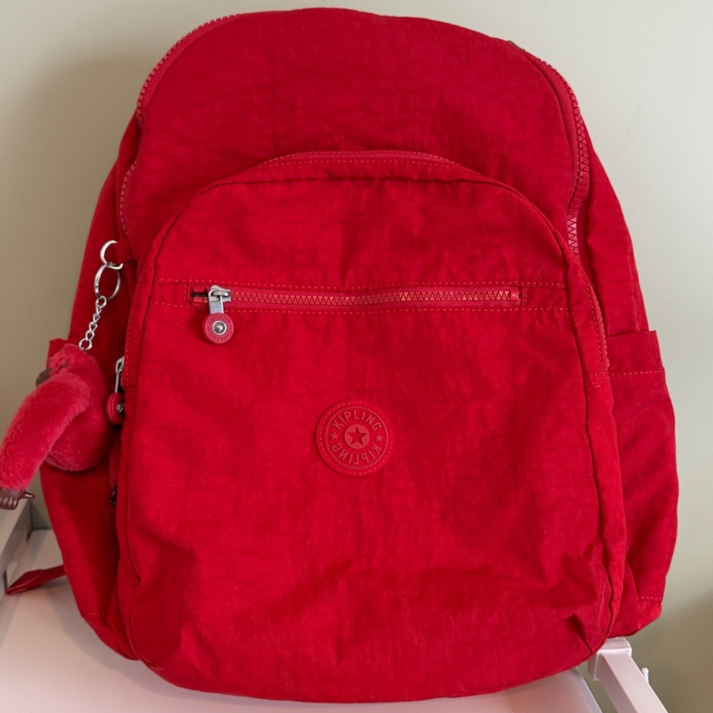 Kipling Cherry Red Backpack - image 1